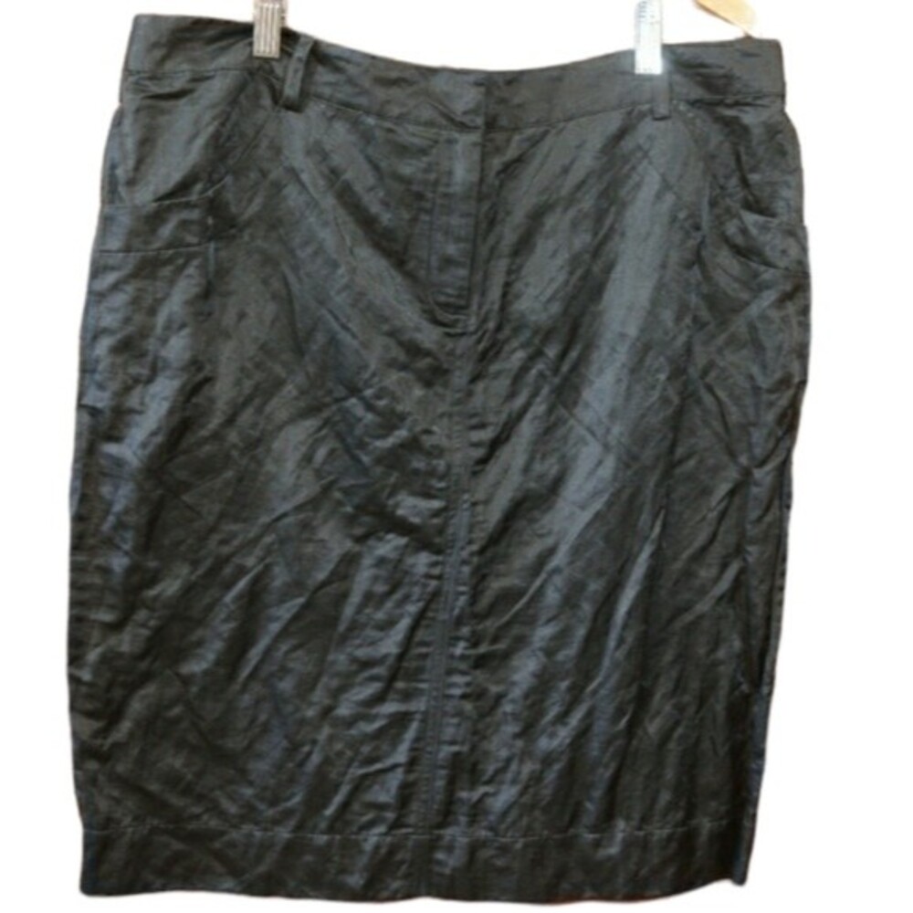 Eileen Fisher Black Mini Pencil Skirt 12